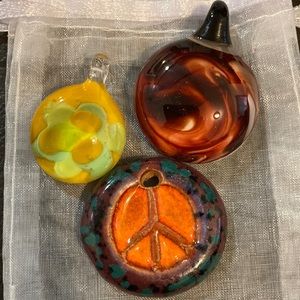 3 Large Necklace Beads